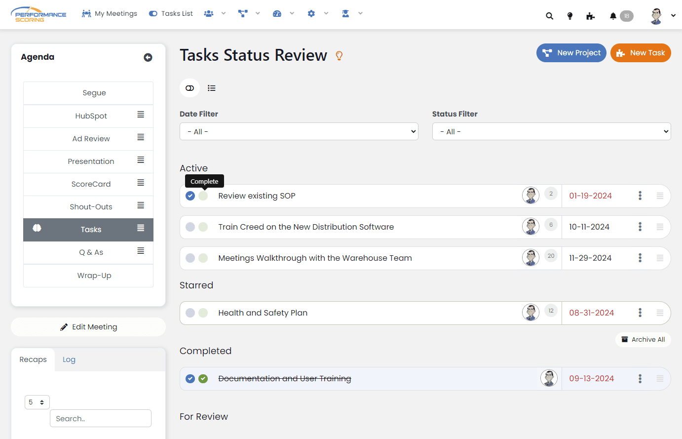 Task Management made easy with Performance Scoring