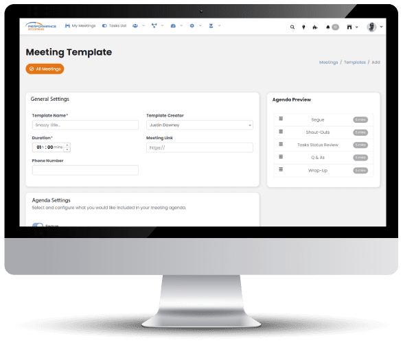 Standardize Success with Custom Meeting Templates